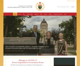 Manitobalg.ca(Lieutenant Governor of Manitoba) Screenshot