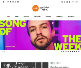 Manitobamusic.com(Manitoba Music) Screenshot