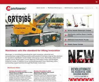 Manitowoccranes.com(Manitowoc Cranes) Screenshot