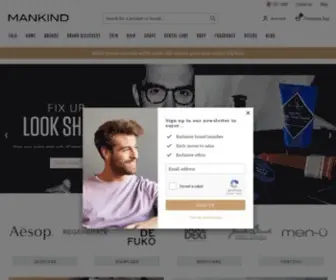Mankind.co.uk(Men's Grooming) Screenshot