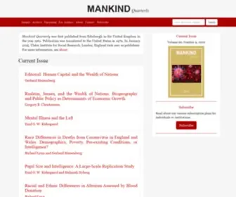 Mankindquarterly.org(Mankind Quarterly) Screenshot