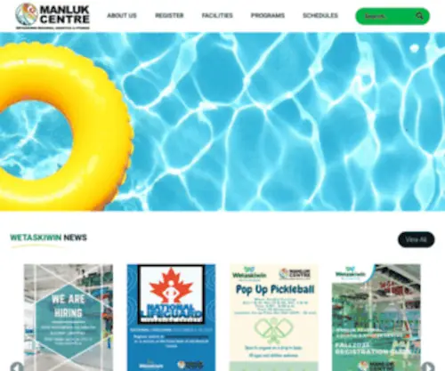 Manlukcentre.ca(Welcome to the Manluk Centre) Screenshot