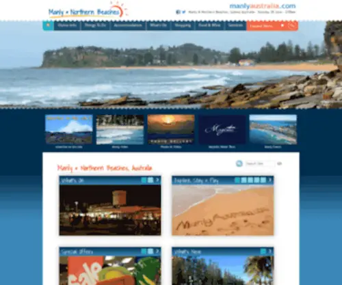 Manlyaustralia.com(Guide to Northern Beaches Sydney Attractions) Screenshot