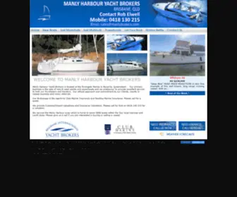 Manlybrokers.com(Manly Harbour Yacht Brokers) Screenshot