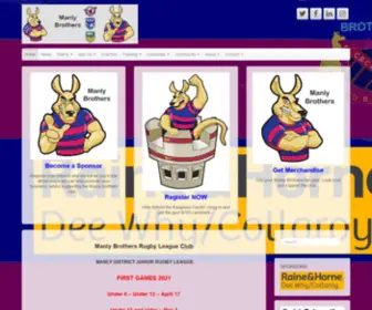 Manlybrothers.com.au(The official site of Manly Brothers rugby league club) Screenshot