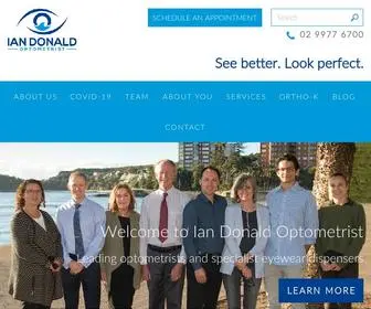 Manlyoptometry.com.au(Ian Donald Optometrist Manly) Screenshot