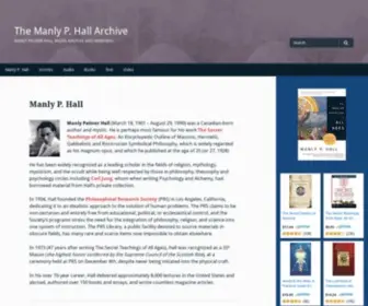 Manlyphall.org(Manly Palmer Hall Media Archive and Memorial) Screenshot