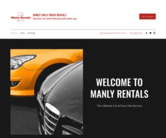 Manlyrentals.com.au(Car Hire) Screenshot