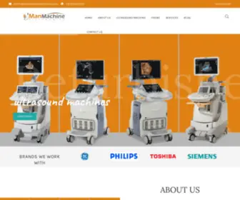 Manmachineelectronics.com(Refurbished Ultrasound Machines of all brands) Screenshot