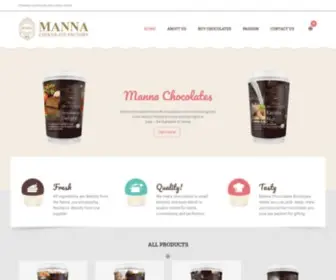 Mannachocolate.com(Premium homemade chocolates online) Screenshot