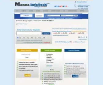 Mannainfotech.com(Web Hosting India) Screenshot