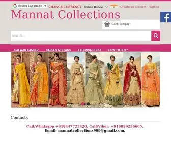 Mannatcollections.com(Mannat Collections Online Store) Screenshot