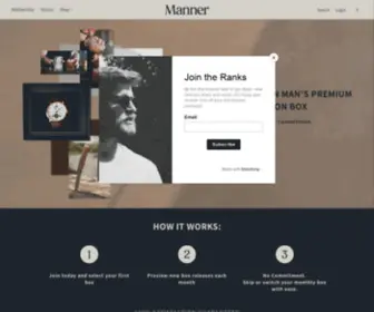 Mannergoods.com(Manner Goods) Screenshot