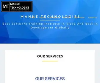 Mannetechnologies.in(Best software training institute in vizag) Screenshot