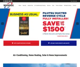 Mannix.com.au(Air Conditioning) Screenshot