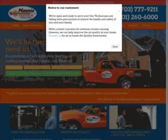 Mannixhvac.com(Mannix Heating & Cooling) Screenshot