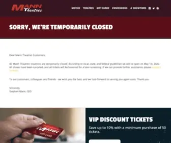Manntheatres.com(Mann Theatres) Screenshot