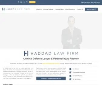 Mannyhaddadlaw.com(Criminal Defense Lawyer & Personal Injury Attorney) Screenshot