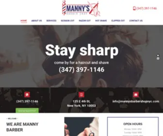 Mannysbarbershopnyc.com(Manny's Barber Shop NYC) Screenshot