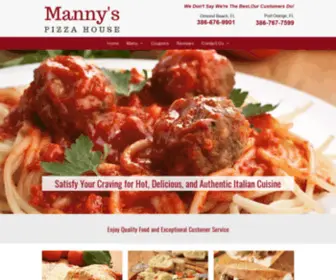 Mannyspizzahouse.com(Manny's Pizza House) Screenshot