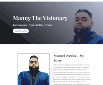 Mannythevisionary.com(Team Visionaries) Screenshot