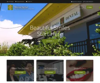 Manoadental.com(Hawaii Dentist) Screenshot