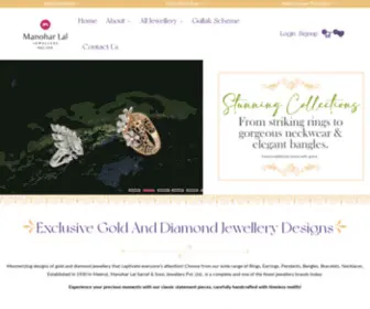 Manoharlal.com(Gold and Diamond Jewellery Store) Screenshot