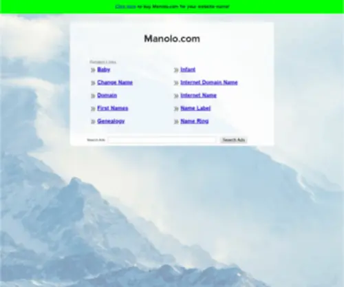 Manolo.com(The Leading Genealogy Site on the Net) Screenshot