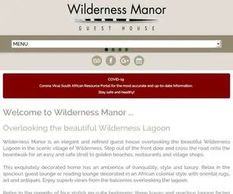 Manor.co.za(Wilderness Manor) Screenshot