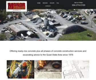 Manorconcretewv.com(Manor Concrete) Screenshot