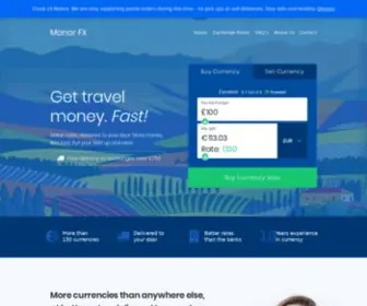 Manorfx.com(Travel money fast with exchange rates) Screenshot