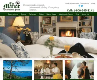 Manorongoldenpond.com(Luxury Hotels New Hampshire) Screenshot