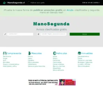 Manosegunda.cl(Avisos clasificados gratis en el rastro de segunda mano de Chile. Publicar avisos gratis de) Screenshot