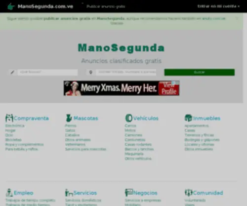 Manosegunda.com.ve(Segunda mano Venezuela) Screenshot