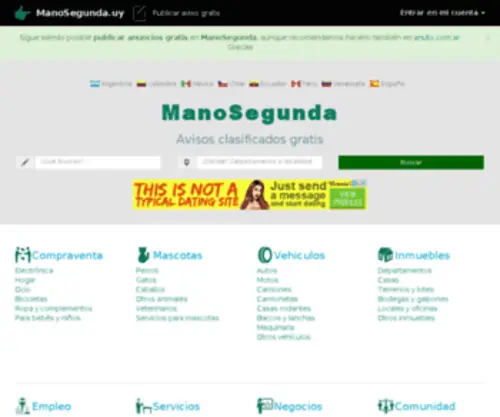Manosegunda.uy(Anuncios clasificados gratis) Screenshot