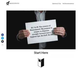 Manscipated.com(Home) Screenshot