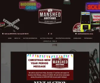 Manshedauctions.com.au(Your Passion is Our Business) Screenshot