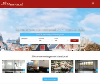 Mansion.nl(Het grootste volledig GRATIS overzicht van huurwoningen in) Screenshot