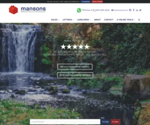 Mansons.net(Estate Agents Jesmond) Screenshot