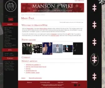 Mansonwiki.com(The Marilyn Manson wiki) Screenshot