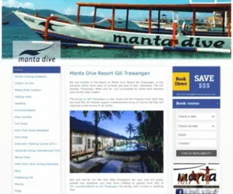 Manta-Dive.com(Located on the beach at Manta Dive Resort Gili Trawangan. The diving) Screenshot