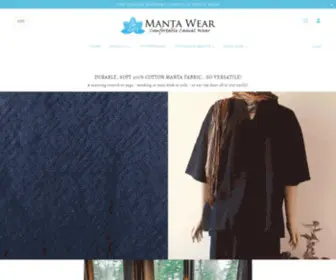 Mantawear.com(100% cotton casual clothing for men) Screenshot