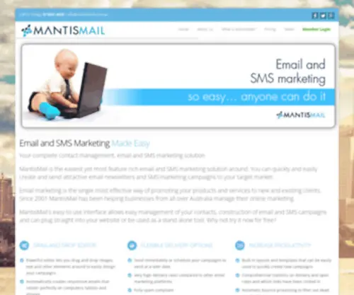 Mantismail.com(Email marketing) Screenshot