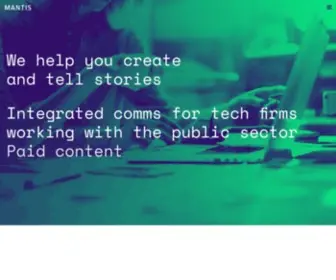 Mantispr.co.uk(Public Sector Tech communications and PR) Screenshot