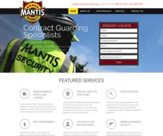 Mantissecurity.co.za(Security Services) Screenshot