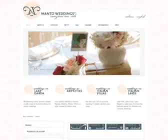 Mantoweddings.com(Manto Weddings è un'agenzia di Wedding Planning e di Organizzazione Eventi) Screenshot