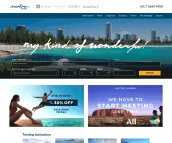 Mantrahotels.com(Resorts & Hotels in Australia) Screenshot
