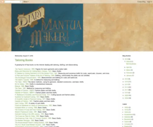 Mantuadiary.blogspot.com(Diary of a Mantua Maker) Screenshot