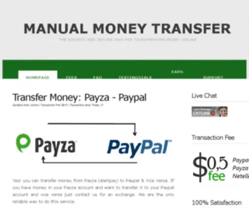 Manualmoneytransfer.us(Manual Money Transfer) Screenshot