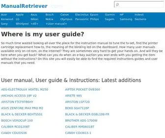 Manualretriever.com(Find your user manual) Screenshot